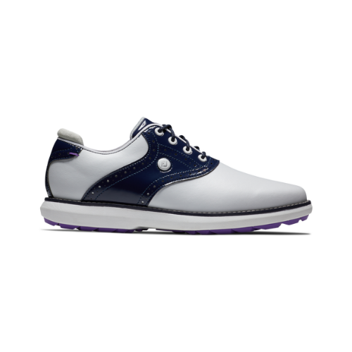 FootJoy Traditions SL White/Navy/Purple Ladies Shoe - SA GOLF ONLINE