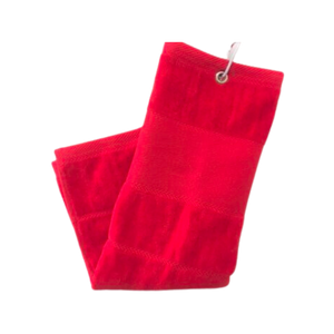 Plain Trifold Towel - Red - SA GOLF ONLINE