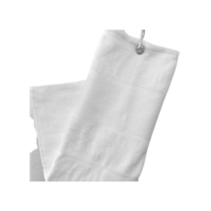 Plain Trifold Towel - White - SA GOLF ONLINE