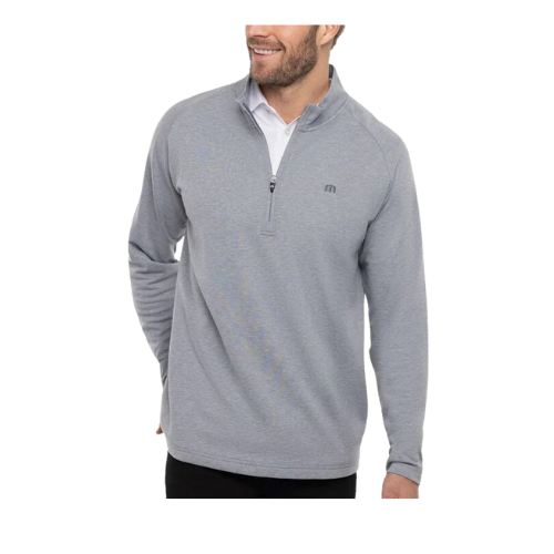 Travis Matthew Upgraded 1/4 ZIP - Heather Grey