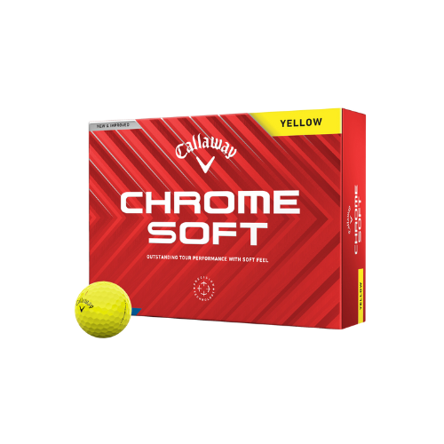 Callaway Chrome Soft Yellow Golf Balls - Dozen