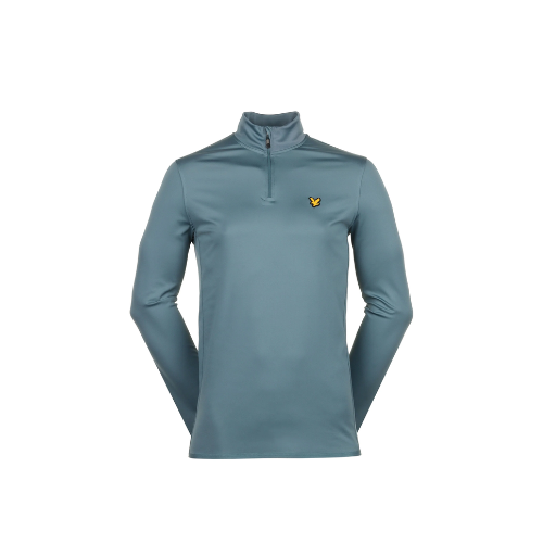 Lyle & Scott Tech 1/4 Zip Midlayer - Iron Blue - SA GOLF ONLINE
