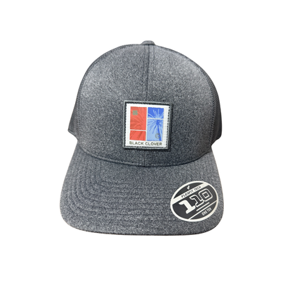 Black Clover Four Square Cap - Grey/White