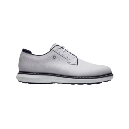 FJ Traditions Spikeless Blucher Golf Shoe - White/Navy (57940)