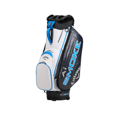 Callaway AI Smoke Cart Staff Bag - White/Black/blue - SA GOLF ONLINE