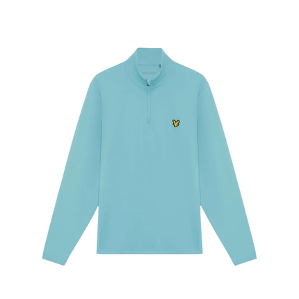 Lyle & Scott Golf Core 1/4 Zip Midlayer - Aquamarine Blue