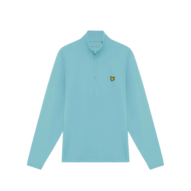 Lyle & Scott Golf Core 1/4 Zip Midlayer - Aquamarine Blue