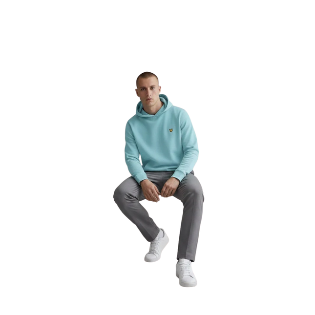 Lyle & Scott Golf Core Midlayer Hoodie - Aquamarine