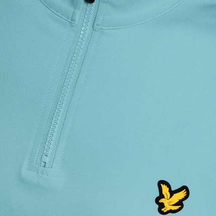 Lyle & Scott Golf Core 1/4 Zip Midlayer - Aquamarine Blue