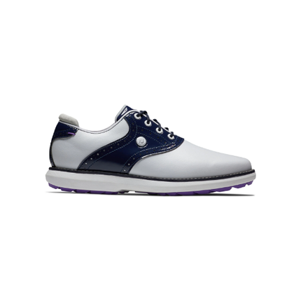 Footjoy Traditions Ladies Golf Shoes - White/Navy (97926) - SA GOLF ONLINE