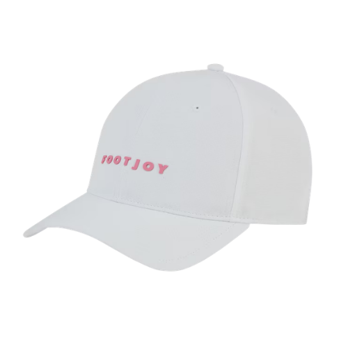 FJ Golf Cap - FOOT JOY Fashion Cap (White /Pink Pop) - SA GOLF ONLINE