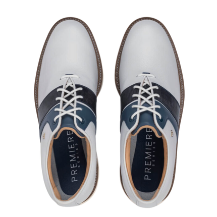 FootJoy Premiere Packard Golf Shoes – White/Navy 54563
