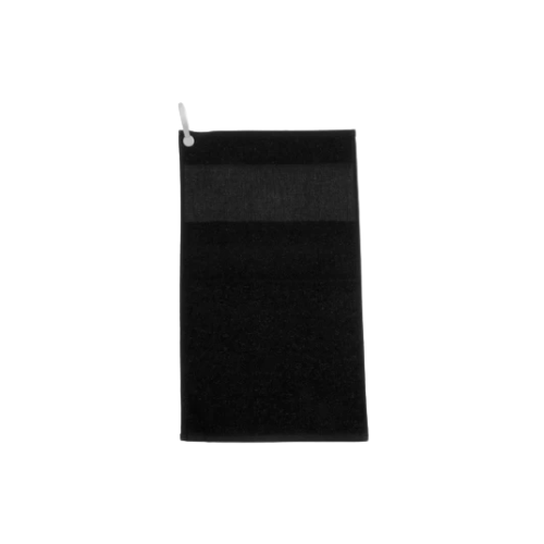 Plain Golf Towel - Black - SA GOLF ONLINE