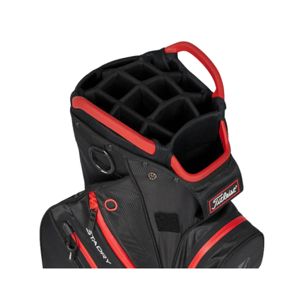 Titleist Cart 14 Stadry Black/Red Cart Bag
