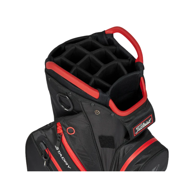 Titleist Cart 14 Stadry Black/Red Cart Bag