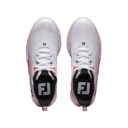 FootJoy Fuel Ladies Golf Shoe - White/Pink/Coral (90884)