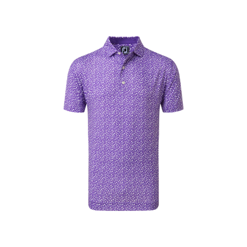 FJ EU Tossed Tulips Violet/White Golf Shirt - SA GOLF ONLINE