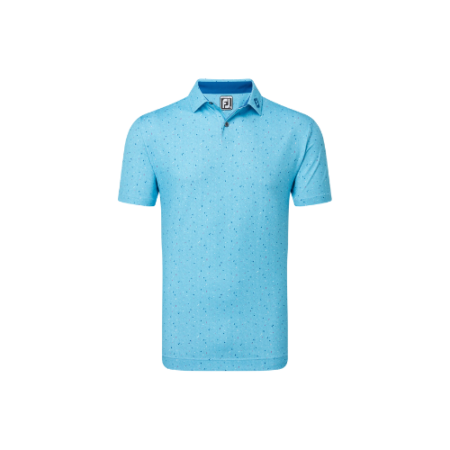 FJ EU Tweed Texture Blue Sky Golf Shirt - SA GOLF ONLINE