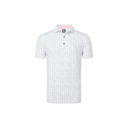 FJ EU The 19th Hole White Golf Shirt - SA GOLF ONLINE