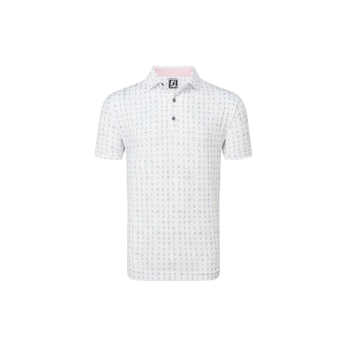 FJ EU The 19th Hole White Golf Shirt - SA GOLF ONLINE