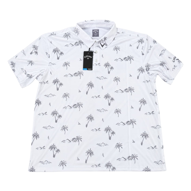 Callaway Golfers Shirt Men's - White/Palm