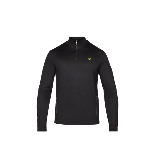 Lyle & Scott Fly Fleece 1/4 Zip - Black - SA GOLF ONLINE