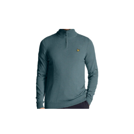 Lyle & Scott Golf Core 1/4 Zip Merino - Iron Blue - SA GOLF ONLINE
