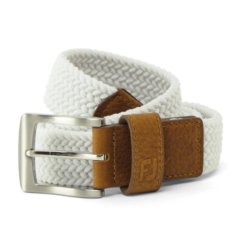 Copy of FJ Braided Belts - White - SA GOLF ONLINE